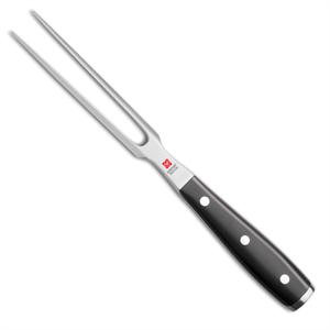 Wusthof Classic Ikon 6 Inch Straight Meat Fork, Double Bolster