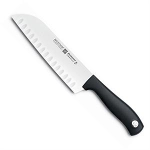Wusthof Silverpoint II 7-in Santoku Knife, Hollow Edge