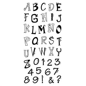 Inkadinkado Clear Stamp Fun Dots Alphabet Set