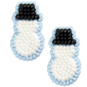 Mini Snowman Cookie Icing Decorations