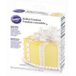 Ready-To-Use Pastel Yellow Rolled Fondant
