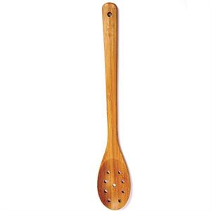 12in Bamboo Spoon With Holes