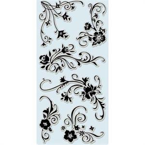 Inkadinkado Clear Stamp Floral Flourishes Set