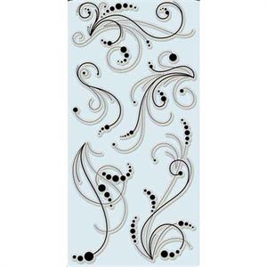 Inkadinkado Clear Stamp Dots & Scrolls Set