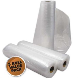 Commercial Grade Vacuum Bags - 3 (8in x22ft) Roll Value Pack
