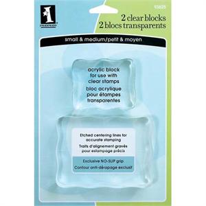 Inkadinkado Clear Acrylic Stamping Blocks 2-pc. Set