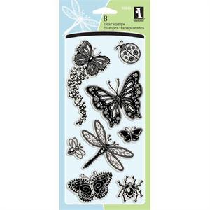 Inkadinkado Clear Stamp Gem Stone Insects Set
