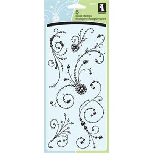 Inkadinkado Clear Stamp Gem Stone Flourishes Set