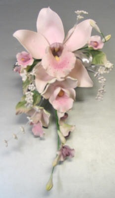 Lg. Pink Cybidium Spray Gumpaste Flowers
