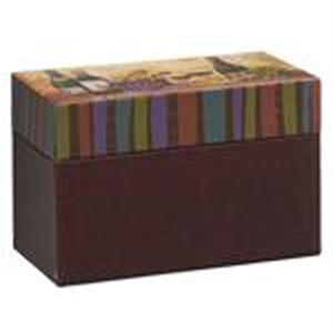 Wine Design Recipe Card Box With Cards