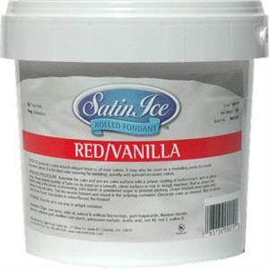 Satin Ice Red Rolled Fondant 5 Lb Tub