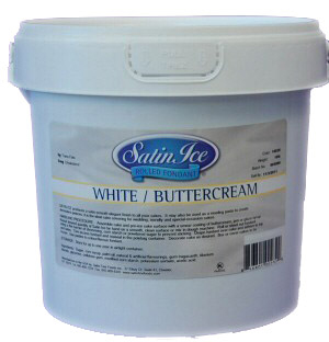 Satin Ice Buttercream Flavored White Rolled Fondant - 2 Pound