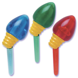 Christmas Light Bulb Jewel Picks