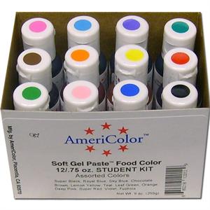 gel americolor kit student soft paste coloring colors colour assorted quantity thebakerskitchen