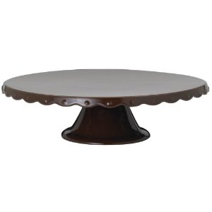 Chocolate Brown Ceramic Pedestal Cake Stand