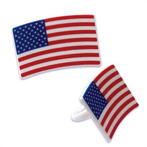 American Flag Cupcake Rings