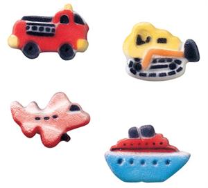 Vehicle Assortment Sugar Decorations