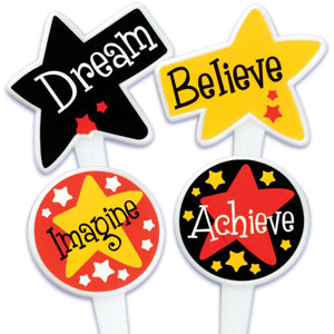 Believe Grad Cupcake Picks