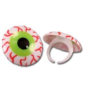 Bloodshot Spooky Eyeballs Rings