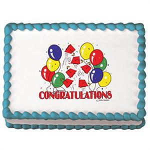 Congratulations Grad Hats Sugar Wafer