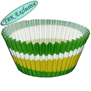 Green Swirl Design Baking Cups