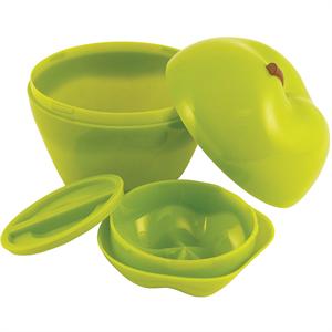 Hutzler Snack Attack Apple & Dip To Go Lunch Box, Green