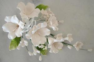 Open Lily  Spray Gumpaste Flowers