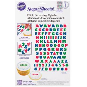 Alphabet Sugar Sheets Edible Decorating Paper