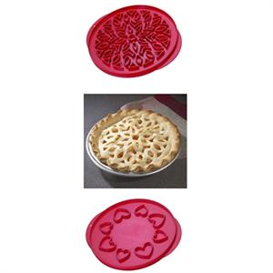 Lattice & Hearts Double-Sided Pie Top Cutter