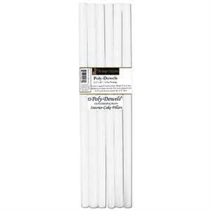 Poly-Dowels 1/2-in x 16-in, Bright White