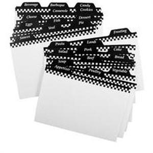 3 x 5 Inch Recipe Card Dividers, Set Of 24