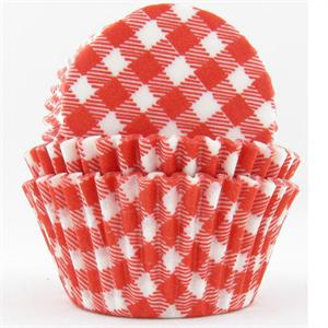 Red Gingham Baking Cups