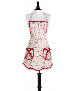 Jessie Steele Retro Cherries Print Bib Apron