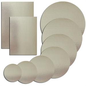 Silver Cake Boards Round & Rectangle