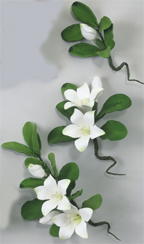 White Cambodia Spray Gumpaste Flower 3-Pc.