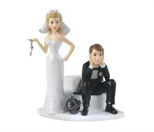 Ball & Chain Wedding Cake Topper