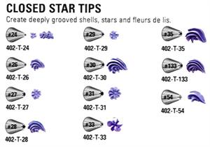 Closed Star Decorating Tips (sold Individually)