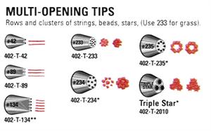 Multi Opening Decorating Tips (sold Individually)