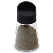 RSVP Glass Spice Shaker With Adjustable Lid, Black