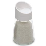 RSVP Glass Spice Shaker With Adjustable Lid, White