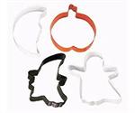 4-Pc. Spooky Shapes Halloween Metal Cookie Cutter Set