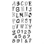 Inkadinkado Clear Stamp Fun Dots Alphabet Set