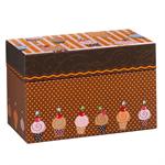 Cupcake Design Recipe Card Box With Cards