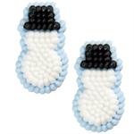 Mini Snowman Cookie Icing Decorations