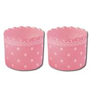 Welcome Home Brands Pink Polka Dot Baking/Dessert Cups