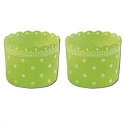 Welcome Home Brands Green Polka Dot Baking/Dessert Cups