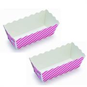 Welcome Home Brands Pink Stripe Medium Loaf Baking Mold