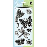 Inkadinkado Clear Stamp Gem Stone Insects Set