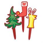 Christmas Icon Puffy Cupcake Picks
