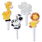 Zoo Animals Puffy Cupcake Picks